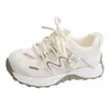 Zapatillas de Deporte Retro para Hombre, Estilo Dad, Aumentan la Altura, Color Gris Claro, Bloques de Color, Novedad Primavera/Verano 2026, Zapatos Casuales Versátiles de Suela Gruesa para Mujer