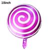 Nuevo Globo Redondo de 18 pulgadas de Película de Aluminio de Caramelo Transfronterizo Niños Piruleta Decoración de Fiesta de Cumpleaños Bola de Papel de Aluminio