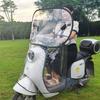 Motocicleta de Vehículo Eléctrico Cubierta de Parabrisas Transparente Ampliada Desmontable Universal Protección para Manos y Piernas a Prueba de Viento y Lluvia
