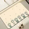 Alfombra de Puerta de Baño/Inodoro de Lujo Ligero Absorbente de Agua Tapizada de Barro Diatómico Alfombrilla Antideslizante para Suelo de Baño/Inodoro