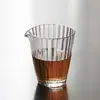 Produção de Copo de Vidro Transparente Espessado Estilo Japonês Padrão Vertical Copo Masculino Dispensador de Chá Conjunto de Chá Kung Fu Copo Uniforme