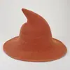 Sombrero de Bruja Puntiagudo de Halloween, Plegable, Estilo Hip-Hop, Suministro Transfronterizo Europeo y Americano, Sombrero de Mago de Gasa de Algodón Hip-Hop, Venta al por mayor del fabricante