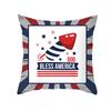 Funda de Almohada Día de la Independencia Americana Shopee Estampado Piel de Melocotón Funda de Almohada para Sofá de Sala de Estar en Casa Funda de Cojín Transfronteriza