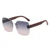 Nuevas Gafas de Sol de Estilo Europeo y Americano de Moda Sin Marco Degradado Ins para Hombres y Mujeres, Modernas Gafas de Sol con Protección UV400