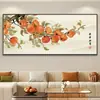 Nueva Pintura Decorativa China Minimalista Moderna Pintura de Pared de Fondo para Sofá Caqui Caqui Ruyi Entrada de Restaurante Comedor Colgante de Pared