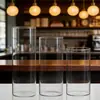 Vaso Cilíndrico Recto de Vidrio de Borosilicato Alto para Cafetería, Bar, Jugo, Bebida, Té, Resistente a Altas Temperaturas, 200 ml
