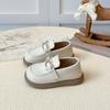 Zapatos de Cuero para Niños 2026 Primavera y Otoño Nuevos Estilo Coreano Zapatos de Princesa con Velcro para Niñas Zapatos Individuales de Suela Suave para Niñas Modernos