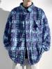 Camisa de manga larga con borlas a cuadros para hombre, nueva marca de moda de primavera y otoño, camisa elegante, estilo americano, diseño retro, chaqueta, abrigo.
