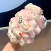 2026 Versión Coreana Lindo Scrunchie de Peluche Dibujo Animado Otoño e Invierno Goma para el Cabello Accesorio para el Cabello Diario Dulce