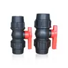 Conector de interruptor de válvula de bola de conexión rápida PE azul válvula de plástico tubería de agua accesorios duros con núcleo de acero válvula de bola de conexión rápida de tubería PE