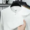 Camisa Térmica de Manga Longa Masculina Dupla Face Quente e Amiga da Pele para Outono e Inverno, Camiseta Masculina Gola Alta Lisa Ajustada