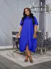 TW650 Verano Transfronterizo Europeo y Americano Cárdigan Vestido Holgado talla extra Color Sólido Moda Simple para el Trabajo Dulce Vestido de Manga Corta