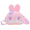 Urso Morango Pipoca Bolsa de Silicone Desenho Animado 3D Coelho Fofo Bolsa Redonda Transversal para Celular Liquidação