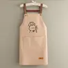 Moda Novo Avental Impermeável Cozinha Doméstica Cozimento e Catering Especial Cintura para Adultos Roupas de Trabalho Femininas Estampa