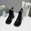 Botines de Encaje Estilo Británico para Mujer 2026 Nuevos Botines de Primavera/Otoño de Una Sola Capa Invierno con Forro de Terciopelo Botines de Tobillo de Tacón Medio Suela Gruesa