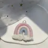Pendientes de Borla de Algodón Estilo Nórdico Joyería Colgante Accesorios Llavero Arcoíris Trenzado Pequeño Hecho a Mano DIY