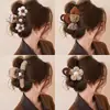 Clip para Cabello de Volumen Medio, Clip para Cabello de Bajo Volumen para Mujeres, Pinza de Tiburón de Felpa para Otoño e Invierno en la Parte Posterior de la Cabeza, Pinza para el Cabello de Gama Alta para Semirecogido