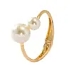 Joyería de comercio exterior popular pulsera de perlas para mujer al por mayor personalidad europea y americana apertura simple chapado en oro joyería de venta caliente