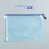 Bolsa de Arquivo em Malha Espessa A4B5A5B6 Bolsa Transparente com Zíper Armazenamento de Escritório Bolsa para Documentos Impermeável e à Prova de Umidade