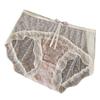 Nuevas Braguitas de Encaje de Alto Valor de Color Puro Deseo para Mujer, Entrepierna Bacteriostática de Algodón Puro, Calzoncillos Sexy de Malla Transparente Francesa para Mujer
