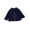 Suéter para Bebé Estilo Coreano 2025 Primavera Nuevo Estilo para Niños Bufanda de Lazo Estilo Occidental Cardigan Tejido Chaqueta Versátil