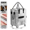 Bolsa de Compras Plegable con Ruedas Haken de Gran Capacidad para Uso Doméstico, Bolsa de Compras Ligera con Ruedas para Compras de Supermercado y Viajes, Bolsa de Equipaje para Viajes