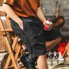 Shorts de Carga Cool Retro Americano para Hombre Verano Negro Moderno Outdoor Secado Rápido Casual Holgado de Cinco Puntos para Hombre