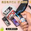 Isqueiro Metálico Corta-Vento Ultraman Hello Kitty Casco de Ferro Isqueiro de Ponto Fixo para Cigarros Presente Publicitário Estampado Chama Azul