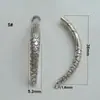 Tailandia Chiang Mai Tubo Curvo de Plata Hecho a Mano Tubo Delgado Liso Tubo Pequeño Tallado Pulsera Collar Joyería de Plata DIY Accesorios