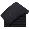 Pantalones Casuales para Hombre 2025 Primavera y Verano a Cuadros Cintura Media Pierna Recta Antiarrugas Delgados Modernos Pantalones de Negocios para Jóvenes