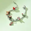 Pulsera de Navidad Nueva Transfronteriza Joyería Moda Hip-Hop Estilo Punk Aleación Goteo de Aceite Pulsera de Regalo de Santa