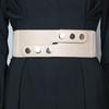 Cinturón ancho de alta gama para mujer, decorativo, de moda, elástico, negro, con sello de cintura para mujer, con accesorios de moda, abrigo exterior.
