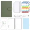 Caderno A6 de Folhas Soltas Transfronteiriço da Amazon Caderno de Couro PU Macaron Planejador de Orçamento em Dinheiro Bloco de Notas de Folhas Soltas