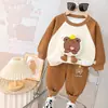 Conjunto de Sudadera con Bolsa Linda para Niños y Niñas Nuevo Estilo 2024 Ropa de Primavera y Otoño para Niños Moda Infantil Tendencia de Ropa para Niños