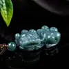 Auténtico Jadeíta Grado A Azul Hielo Rey Dragón de Agua Pixiu Colgante de Jade Fino Exquisito Fábrica de Regalos Joyería al por Mayor