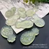 Colgante de Jade 24x43mm Jade Xiuyu Natural Flor de Peonía Colgante Pipa Accesorio