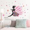 Nova LD64175 dos desenhos animados borboleta elfo pequena menina quarto varanda sala de estar decoração da parede adesivos de parede autoadesivo