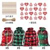 Copos de Nieve Navideños Cuadros Algodón Paquete Bolsillo Set Cuenta Regresiva Regalo de Navidad Bolsa de Dulces Bolsa de Empaque de Algodón Venta al por Mayor