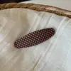 Nuevo Pasador para el Cabello Ovalado de Lunares Estilo Coreano Hecho a Mano con Tela Pinza para Flequillo Atmósfera Otoño/Invierno Pinza Lateral para Cabello Suelto Pasador Retro