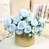 Peônia de Primavera Flor Artificial Peônia Rosa Móveis para Casa Buquê de Casamento Guia de Estrada Decoração de Mesa Buquê