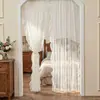 Cortinas transparentes de encaje pastoral con volantes estilo francés transfronterizas para dormitorio y sala de estar, cortinas para ventanales, cortinas para puertas, cortinas pequeñas