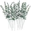 Flores Artificiales de Amazon Tallos de Hojas de Eucalipto Hojas de Eucalipto Tallos Verde Dorado Decoración de Boda Hojas de Planta Falsas