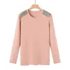 Primavera tecida gola redonda espessada expandida veludo quente aquecimento térmica roupa íntima top feminina meia-idade e idosos blusa de baixo outono idosos roupas masculinas