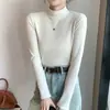 Nova estilo gola alta dupla face de fleece base layer para mulheres, outono e inverno, roupa íntima fashion, cor sólida, top quente de manga longa, versátil