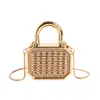 Bolsa Caixa com Corrente Nova Moda Transfronteiriça para Mulheres, Bolsa Leve de Luxo para Fones de Ouvido, Mini Bolsa Transversal para Batom, Bolsa de Acrílico