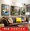 Pintura de Diamantes 5D estilo europeo llena de diamantes estilo Thomas sala de estar paisaje hogar feliz tríptico bordado de diamantes punto de cruz