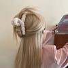 Pinza para el pelo de cordero con cabeza trasera de felpa para mujer, grande, de alta gama, con forma de tiburón, accesorios para el pelo de otoño e invierno.