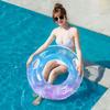 Anillo de Natación para Niños de PVC Grueso con Lentejuelas de Cielo Estrellado, Grueso, Juguetes Inflables de Agua para Exterior, Boya Salvavidas de Celebridad de Internet