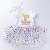 Conjunto de falda y tutú para bebé niña de medio año, ropa de vacaciones, Amazon, eBay, ropa para niños, ropa de bebé al por mayor