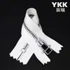 Zíper Ykk Não. Zíper Fechado de Metal Cobre Branco 5 para Bolsos de Roupa, Punhos Meio Abertos, Bolsas Artesanais, em Estoque para Atacado